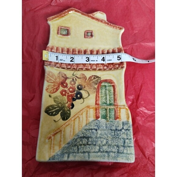 Vintage Italy Wall‎ Placques Home Front Door  With grape Vines Rectangle Ceramic - Picture 3 of 6